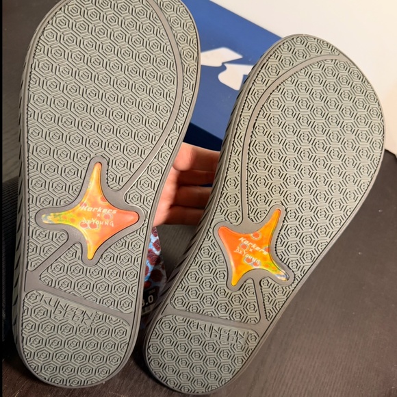 Korkers Fish Flip Brook Trout Sandals Flip Flops Orange/Blue/Green Mens 13 main image 14